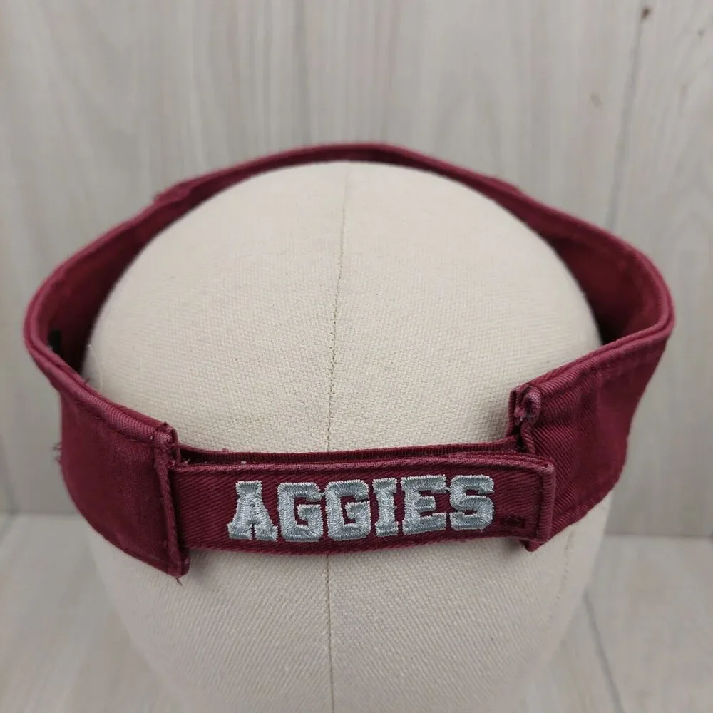 Adidas Texas A&M Aggies Visor Mens Maroon Cap Adjustable State Logo SEC Football
